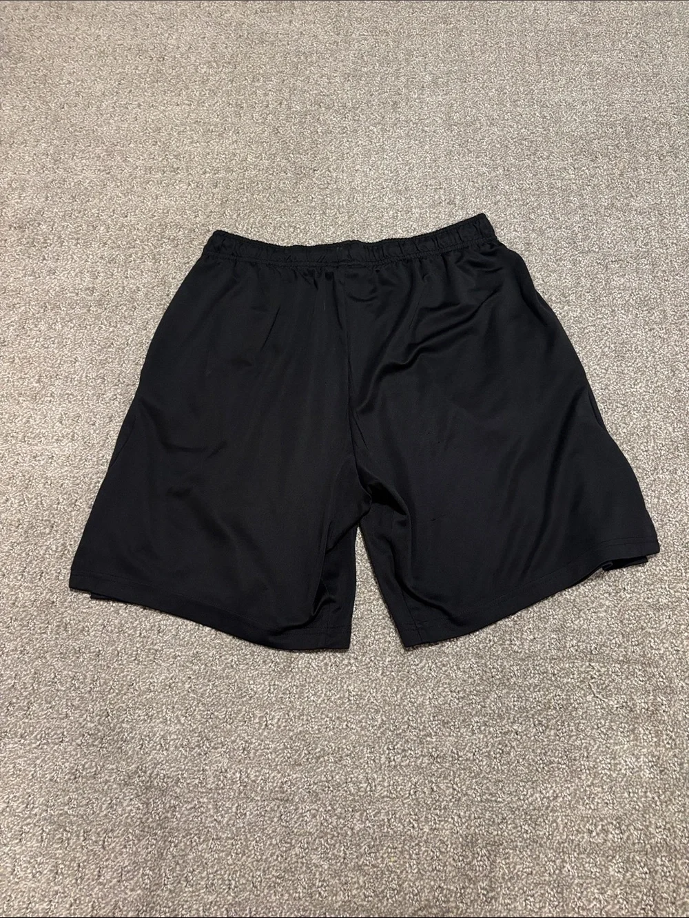 Nike Men’s Black Athletic Shorts with White Swoosh